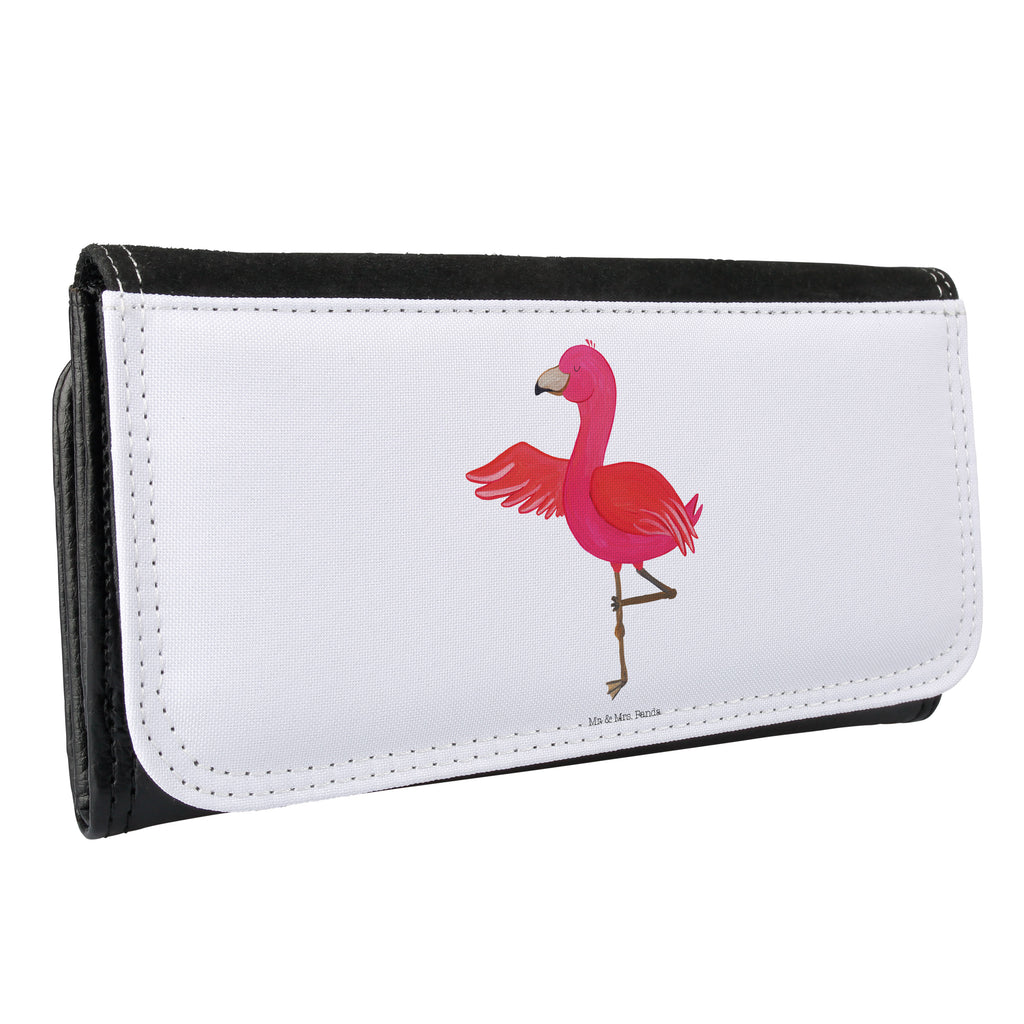 Damen Portemonnaie Flamingo Yoga Portemonnaie, Portemonee, Geldbörse, Damen, Groß, XXL, Geldbeutel, Portemonnaies, Flamingo, Vogel, Yoga, Namaste, Achtsamkeit, Yoga-Übung, Entspannung, Ärger, Aufregen, Tiefenentspannung