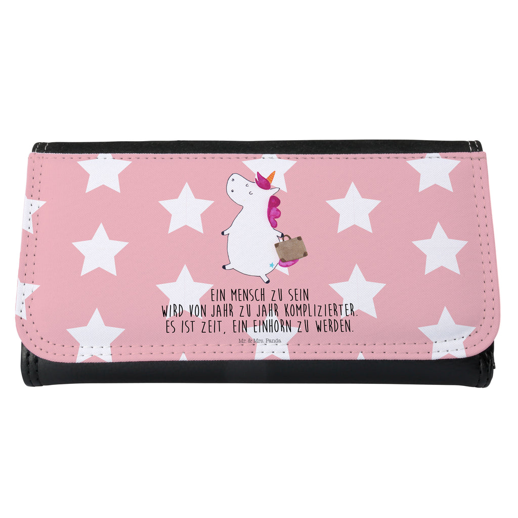 Damen Portemonnaie Einhorn Koffer Portemonnaie, Portemonee, Geldbörse, Damen, Groß, XXL, Geldbeutel, Portemonnaies, Einhorn, Einhörner, Einhorn Deko, Pegasus, Unicorn, unicorn, Koffer, Verreisen, Reise, Gepäck, Abenteuer, Erwachsen, Kind, albern, Spaß, lustig, witzig