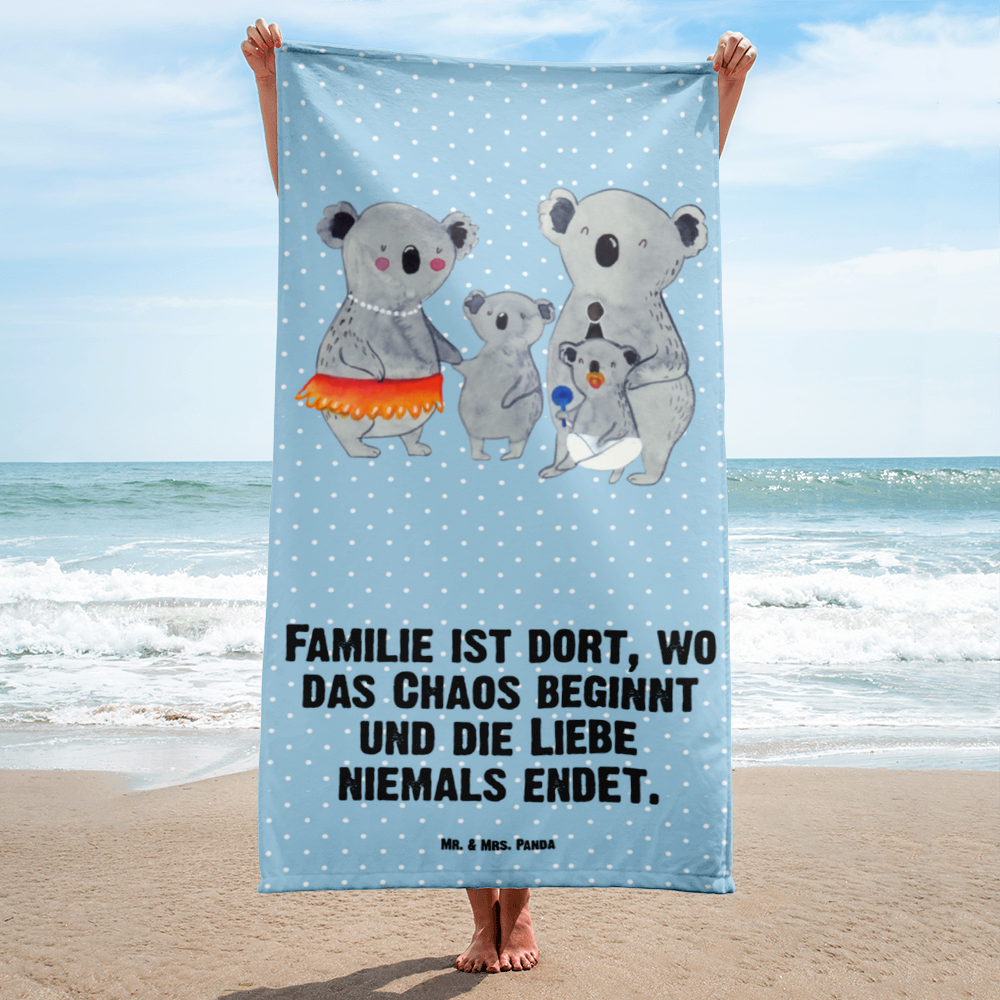 XL Badehandtuch Koala Familie Handtuch, Badetuch, Duschtuch, Strandtuch, Saunatuch, Familie, Vatertag, Muttertag, Bruder, Schwester, Mama, Papa, Oma, Opa, Koala, Koalas, Family, Kinder, Geschwister, Familienleben