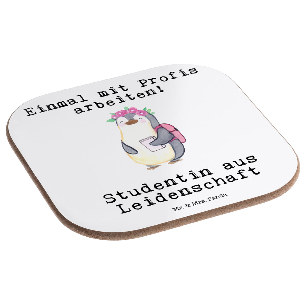 Quadratische Untersetzer Studentin aus Leidenschaft Untersetzer, Bierdeckel, Glasuntersetzer, Untersetzer Gläser, Getränkeuntersetzer, Untersetzer aus Holz, Untersetzer für Gläser, Korkuntersetzer, Untersetzer Holz, Holzuntersetzer, Tassen Untersetzer, Untersetzer Design, Beruf, Ausbildung, Jubiläum, Abschied, Rente, Kollege, Kollegin, Geschenk, Schenken, Arbeitskollege, Mitarbeiter, Firma, Danke, Dankeschön