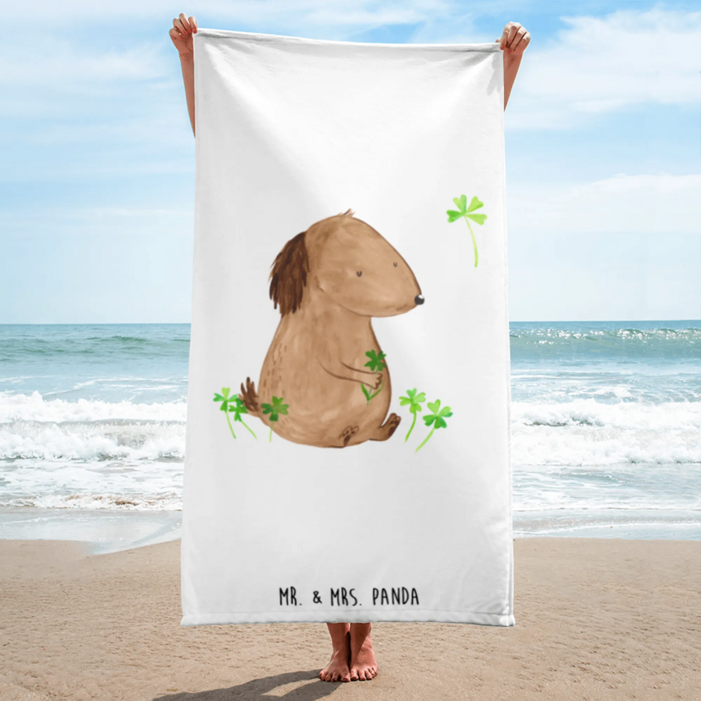 XL Badehandtuch Hund Kleeblatt Handtuch, Badetuch, Duschtuch, Strandtuch, Saunatuch, Hund, Hundemotiv, Haustier, Hunderasse, Tierliebhaber, Hundebesitzer, Sprüche, Kleeblatt, Glück, Tagträume, Motivation, Neuanfang, Geschenk, Glücksbringer, Selbstliebe, Achtsamkeit