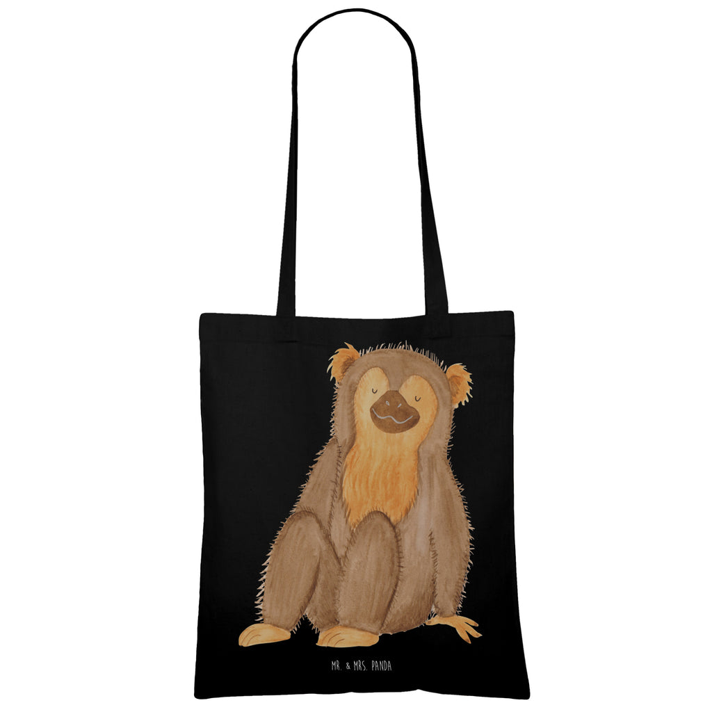 Tragetasche Affe Beuteltasche, Beutel, Einkaufstasche, Jutebeutel, Stoffbeutel, Tasche, Shopper, Umhängetasche, Strandtasche, Schultertasche, Stofftasche, Tragetasche, Badetasche, Jutetasche, Einkaufstüte, Laptoptasche, Afrika, Wildtiere, Affe, Äffchen, Affen, Selbstliebe, Respekt, Motivation, Selbstachtung, Liebe, Selbstbewusstsein, Selfcare