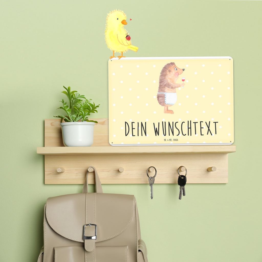 Personalisiertes Blechschild Igel Wein Blechschild, Metallschild, Geschenk Schild, Schild, Magnet-Metall-Schild, Deko Schild, Wandschild, Wand-Dekoration, Türschild, Tiermotive, Gute Laune, lustige Sprüche, Tiere, Wein Spruch, Igel, Geschenk Weintrinker, Geschenk Weinliebhaber, Wein Deko, Weinglas, Rotwein, Weißwein, Wein trinken