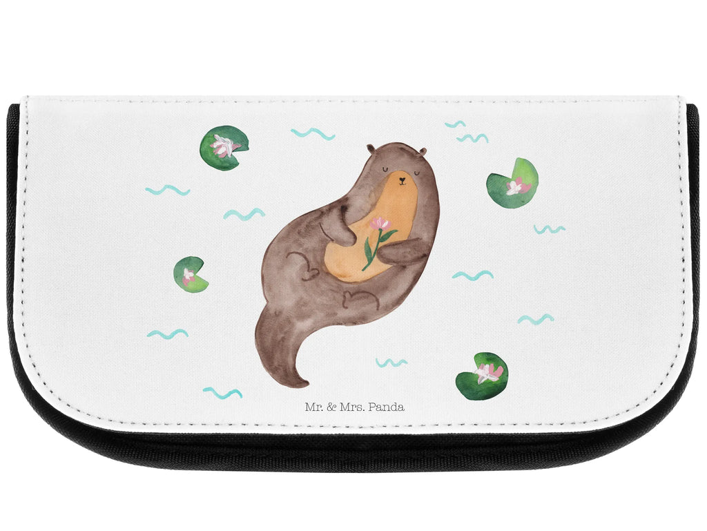 Kosmetiktasche Otter mit Seerose Kosmetikbeutel, Kulturtasche, Kulturbeutel, Schminktasche, Make-Up Tasche, Kosmetiktasche, Beauty Bag, Kosmetiktasche Damen, Make Up Tasche, Kosmetik Tasche, Kosmetiktasche Klein, Kleine Kosmetiktasche, Schminktasche Klein, Kosmetiktasche Mit Fächern, Schminktäschen, Schminke Tasche, Kosmetiktaschen Damen, Beauty Case, Schmink Täschchen, Otter, Fischotter, Seeotter, Otter Seeotter See Otter