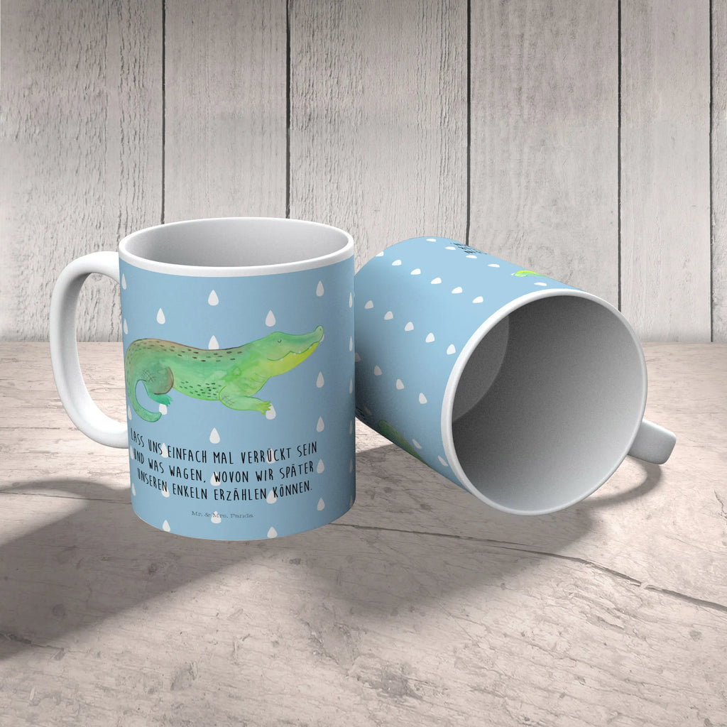Child's mug Crocodile Kindertasse, Kinder Tasse, Kunststoff Tasse, Kindergarten Tasse, Trinkbecher, Camping Becher, Kaffeetasse, Kunststoffbecher, Kindergartenbecher, Outdoorgeschirr, Kunststoffgeschirr, Reisebecher, Reisetasse, Kinderbecher, Bruchfeste Tasse, Bruchsichere Tasse, Plastik Tasse, Plastiktasse, Meerestiere, Meer, Urlaub, Krokodil, Krokodile, verrückt sein, spontan sein, Abenteuerlust, Reiselust, Freundin, beste Freundin, Lieblingsmensch