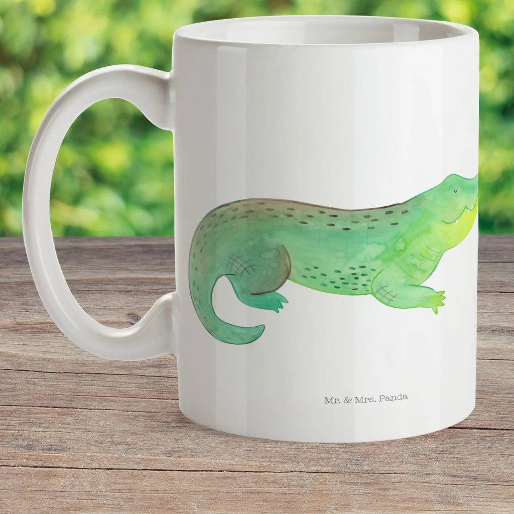 Child's mug Crocodile Kindertasse, Kinder Tasse, Kunststoff Tasse, Kindergarten Tasse, Trinkbecher, Camping Becher, Kaffeetasse, Kunststoffbecher, Kindergartenbecher, Outdoorgeschirr, Kunststoffgeschirr, Reisebecher, Reisetasse, Kinderbecher, Bruchfeste Tasse, Bruchsichere Tasse, Plastik Tasse, Plastiktasse, Meerestiere, Meer, Urlaub, Krokodil, Krokodile, verrückt sein, spontan sein, Abenteuerlust, Reiselust, Freundin, beste Freundin, Lieblingsmensch