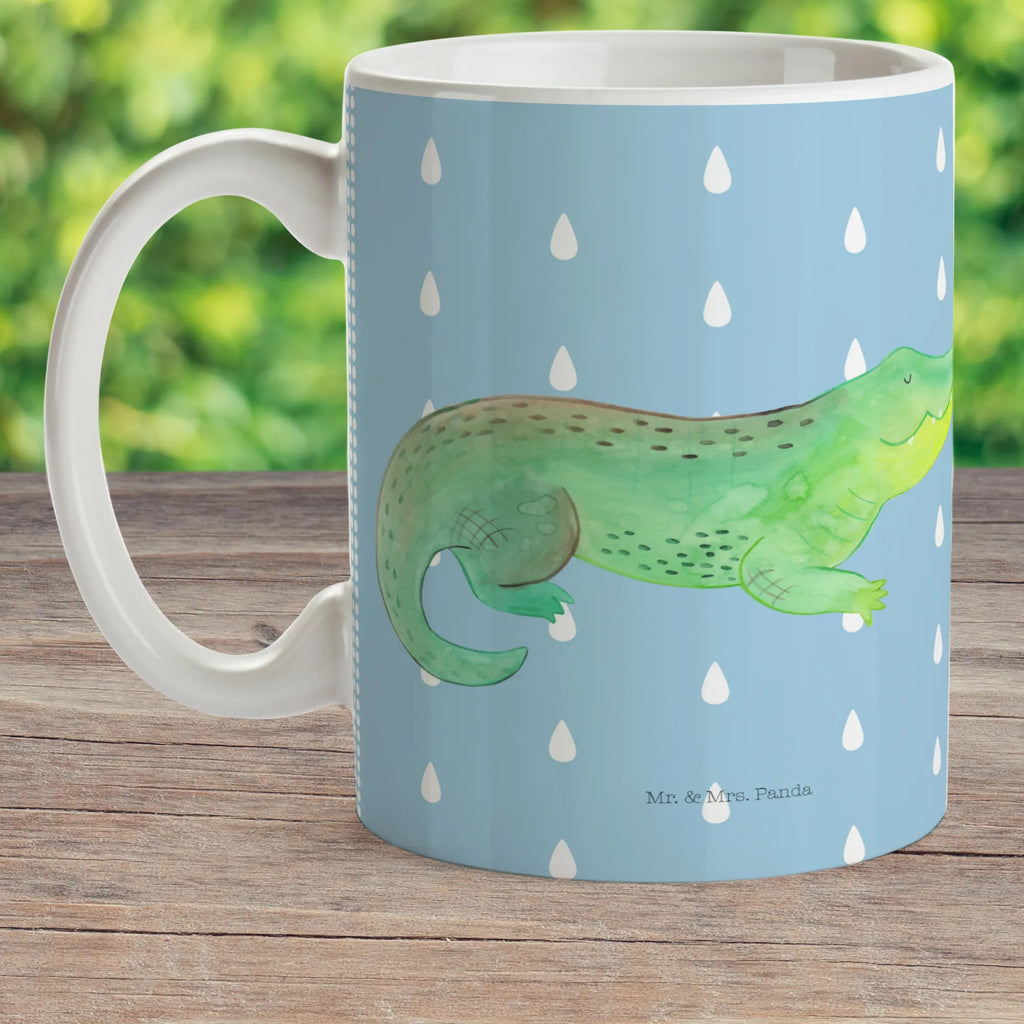 Child's mug Crocodile Kindertasse, Kinder Tasse, Kunststoff Tasse, Kindergarten Tasse, Trinkbecher, Camping Becher, Kaffeetasse, Kunststoffbecher, Kindergartenbecher, Outdoorgeschirr, Kunststoffgeschirr, Reisebecher, Reisetasse, Kinderbecher, Bruchfeste Tasse, Bruchsichere Tasse, Plastik Tasse, Plastiktasse, Meerestiere, Meer, Urlaub, Krokodil, Krokodile, verrückt sein, spontan sein, Abenteuerlust, Reiselust, Freundin, beste Freundin, Lieblingsmensch