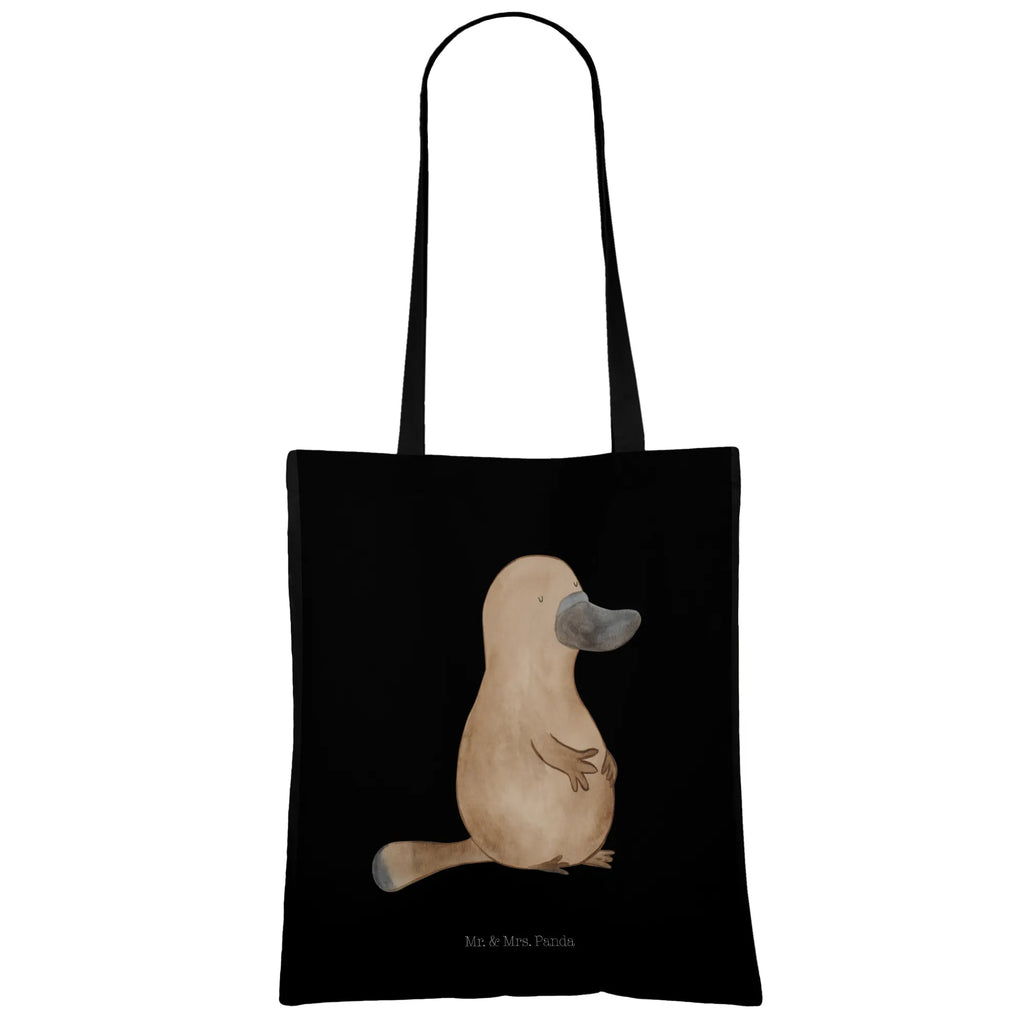 Tragetasche Schnabeltier Mut Beuteltasche, Beutel, Einkaufstasche, Jutebeutel, Stoffbeutel, Tasche, Shopper, Umhängetasche, Strandtasche, Schultertasche, Stofftasche, Tragetasche, Badetasche, Jutetasche, Einkaufstüte, Laptoptasche, Meerestiere, Meer, Urlaub, Schnabeltier, Mut, mutig, Lebensweisheit, Schnabeltiere, Motivation, Training, Büro, Arbeit, Neuanfang, Neustart, Weltreise, Raodtrip