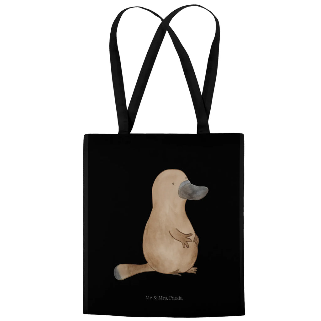 Tragetasche Schnabeltier Mut Beuteltasche, Beutel, Einkaufstasche, Jutebeutel, Stoffbeutel, Tasche, Shopper, Umhängetasche, Strandtasche, Schultertasche, Stofftasche, Tragetasche, Badetasche, Jutetasche, Einkaufstüte, Laptoptasche, Meerestiere, Meer, Urlaub, Schnabeltier, Mut, mutig, Lebensweisheit, Schnabeltiere, Motivation, Training, Büro, Arbeit, Neuanfang, Neustart, Weltreise, Raodtrip