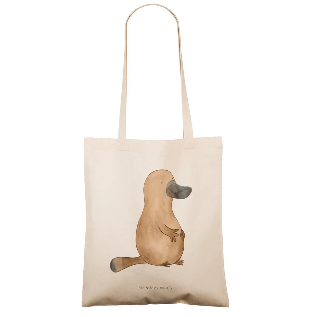 Tragetasche Schnabeltier Mut Beuteltasche, Beutel, Einkaufstasche, Jutebeutel, Stoffbeutel, Tasche, Shopper, Umhängetasche, Strandtasche, Schultertasche, Stofftasche, Tragetasche, Badetasche, Jutetasche, Einkaufstüte, Laptoptasche, Meerestiere, Meer, Urlaub, Schnabeltier, Mut, mutig, Lebensweisheit, Schnabeltiere, Motivation, Training, Büro, Arbeit, Neuanfang, Neustart, Weltreise, Raodtrip