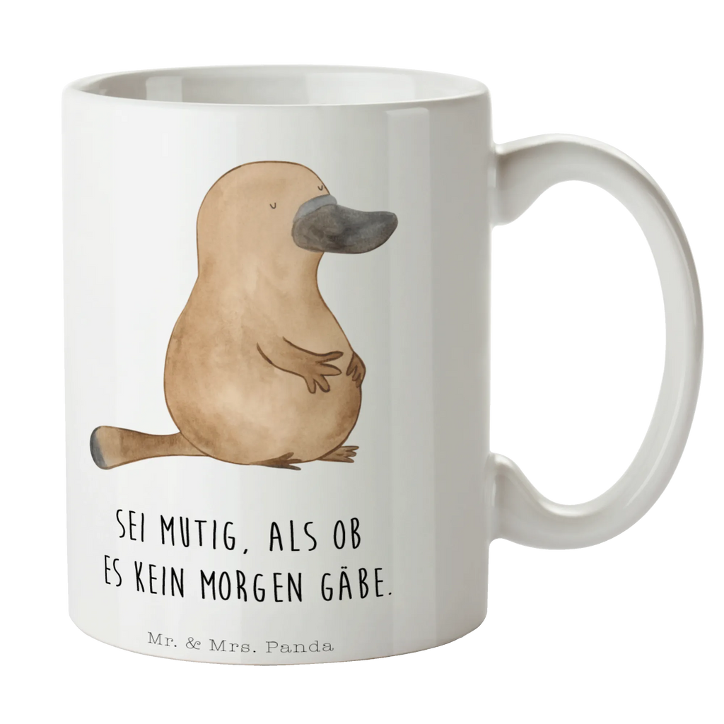 Tasse Schnabeltier mutig Tasse, Kaffeetasse, Teetasse, Becher, Kaffeebecher, Teebecher, Keramiktasse, Porzellantasse, Büro Tasse, Geschenk Tasse, Tasse Sprüche, Tasse Motive, Kaffeetassen, Tasse bedrucken, Designer Tasse, Cappuccino Tassen, Schöne Teetassen, Meerestiere, Meer, Urlaub, Schnabeltier, Mut, mutig, Lebensweisheit, Schnabeltiere, Motivation, Training, Büro, Arbeit, Neuanfang, Neustart, Weltreise, Raodtrip