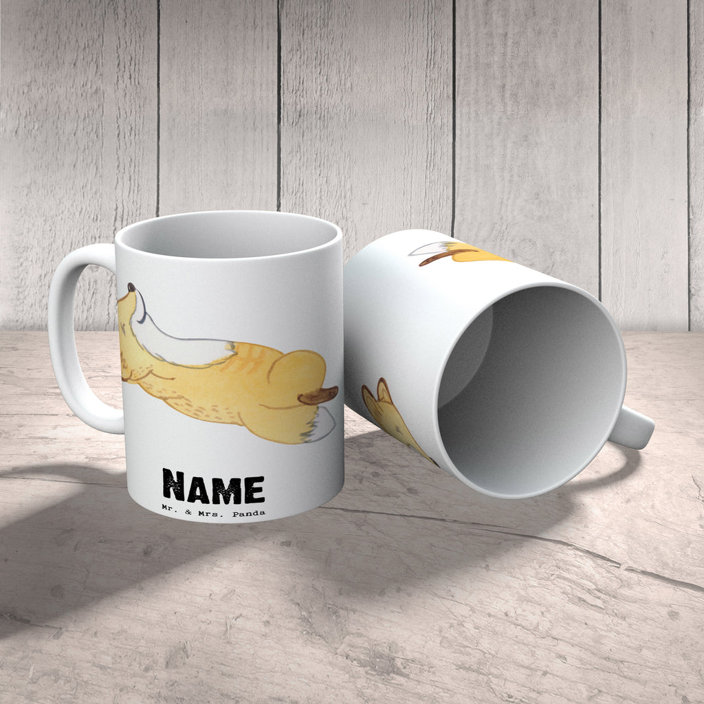 Personalisierte Tasse Fuchs Crunches Personalisierte Tasse, Namenstasse, Wunschname, Personalisiert, Tasse, Namen, Drucken, Tasse mit Namen, Geschenk, Sport, Sportart, Hobby, Schenken, Danke, Dankeschön, Auszeichnung, Gewinn, Sportler, Crunches, Fitness, Bauchpressen, Fitnessstudio