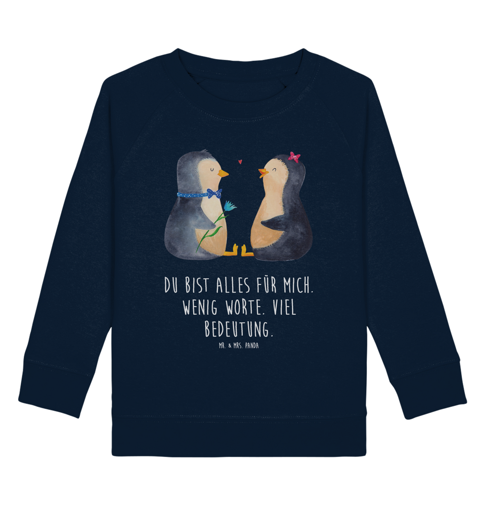 Organic Kinder Pullover Pinguin Pärchen Kinder Pullover, Kinder Sweatshirt, Jungen, Mädchen, Pinguin, Pinguine, Liebe, Liebespaar, Liebesbeweis, Liebesgeschenk, Verlobung, Jahrestag, Hochzeitstag, Hochzeit, Hochzeitsgeschenk, große Liebe, Traumpaar