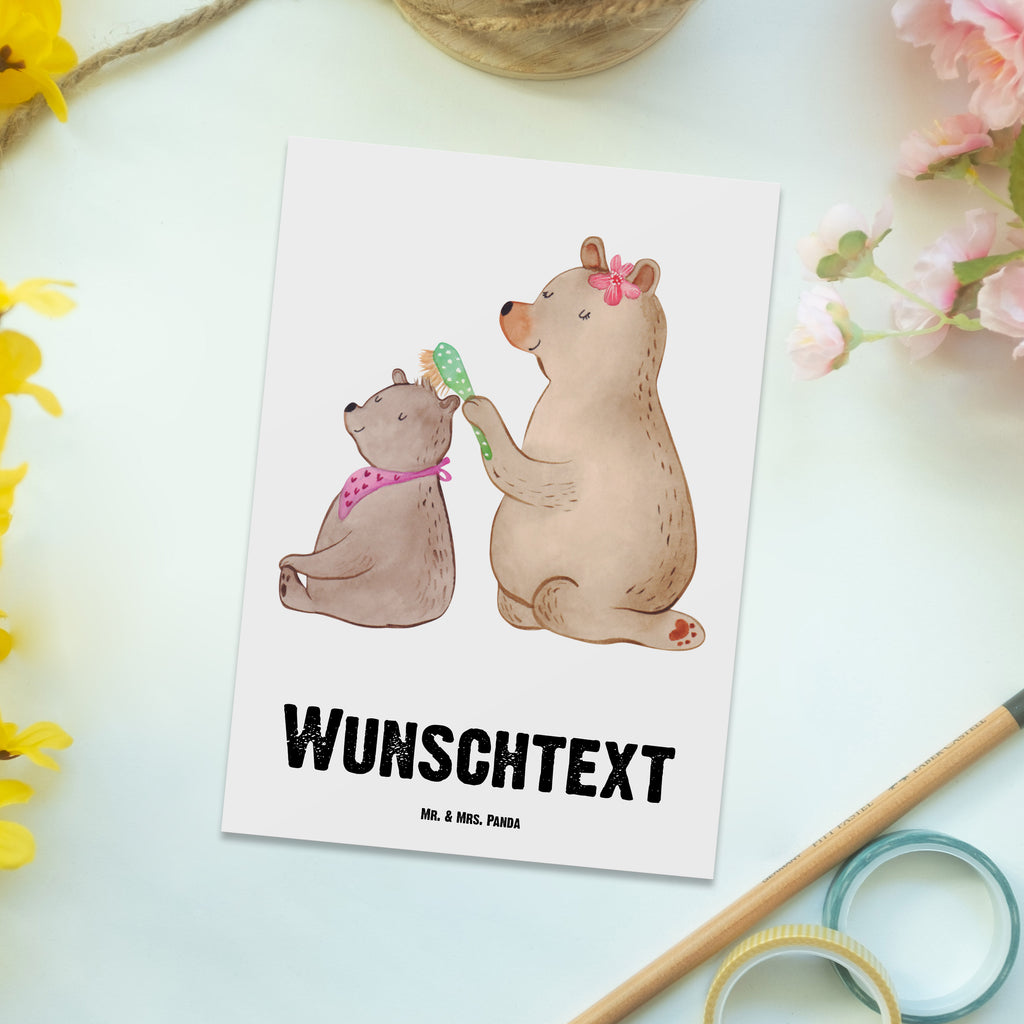 Personalisierte Postkarte Bär mit Kind Postkarte mit Namen, Postkarte bedrucken, Postkarte mit Wunschtext, Postkarte personalisierbar, Geschenkkarte mit Namen, Grußkarte mit Namen, Karte mit Namen, Einladung mit Namen, Ansichtskarte mit Namen, Geschenkkarte mit Wunschtext, Grußkarte mit Wunschtext, Karte mit Wunschtext, Einladung mit Wunschtext, Ansichtskarte mit Wunschtext, Familie, Vatertag, Muttertag, Bruder, Schwester, Mama, Papa, Oma, Opa, Geschenk, Mutti, Mutter