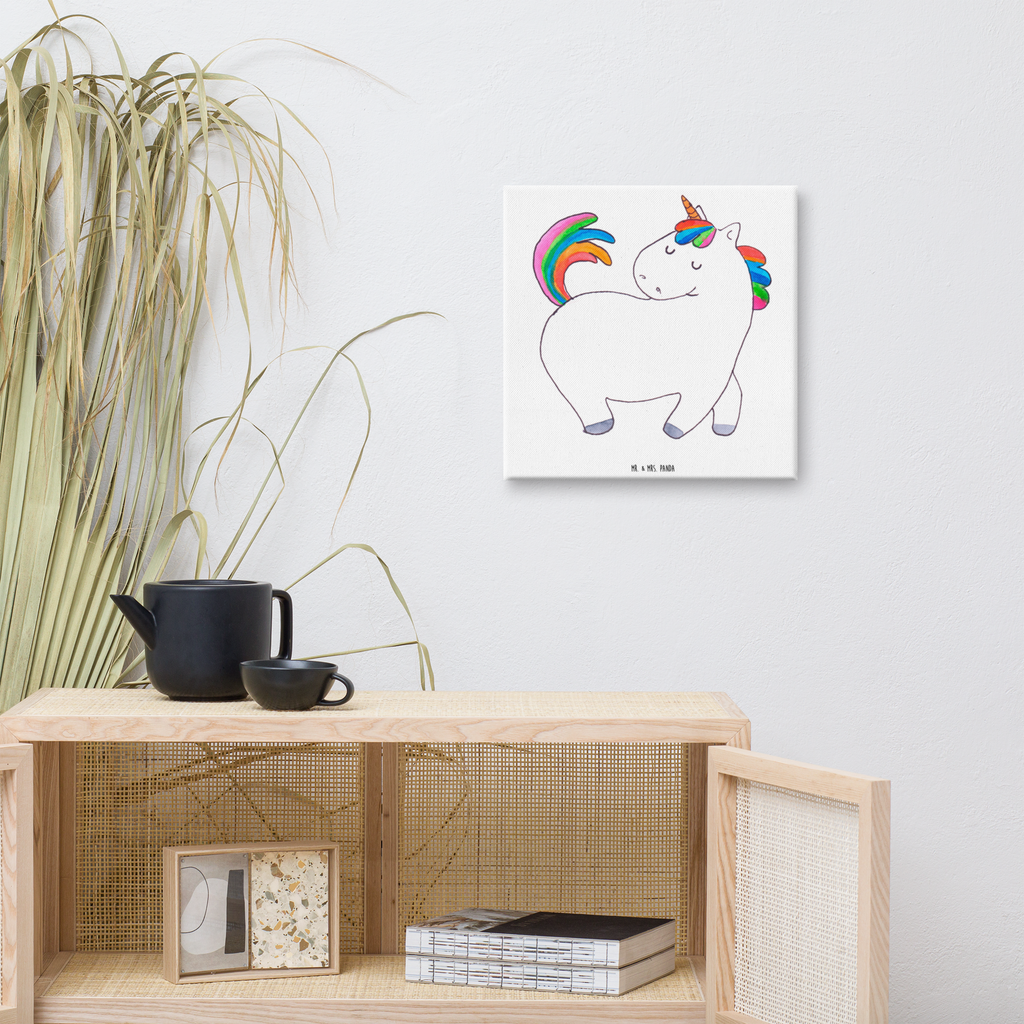 Leinwand Bild Einhorn stolzierend Leinwand, Bild, Kunstdruck, Wanddeko, Dekoration, Einhorn, Einhörner, Einhorn Deko, Pegasus, Unicorn, stolz, anders, bunt, Pferd, Reiter, Reiten, Freundin, Geschenk