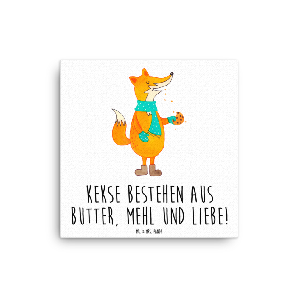 Leinwand Bild Fuchs Keks Leinwand, Bild, Kunstdruck, Wanddeko, Dekoration, Fuchs, Füchse, Backen Spruch, Kekse, Winter, Weihnachtszeit, Plätzchen, Liebe, Küche Deko