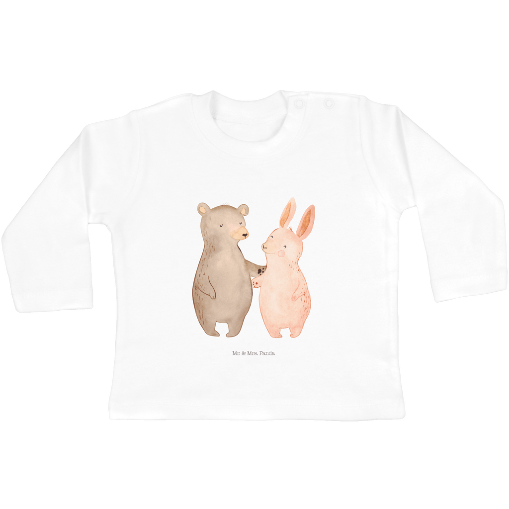 Baby Longsleeve Bär Hase Umarmen Mädchen, Jungen, Baby, Langarm, Bio, Kleidung, Liebe, Partner, Freund, Freundin, Ehemann, Ehefrau, Heiraten, Verlobung, Heiratsantrag, Liebesgeschenk, Jahrestag, Hocheitstag, Freunde, bester Freund, Hase, Bär, Bärchen, best friends