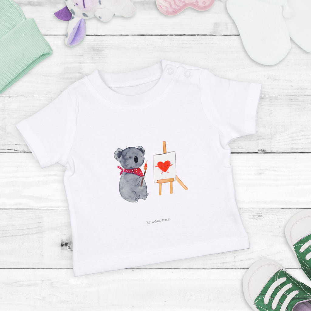 Organic Baby Shirt Koala Künstler Baby T-Shirt, Jungen Baby T-Shirt, Mädchen Baby T-Shirt, Shirt, Koala, Koalabär, Liebe, Liebensbeweis, Liebesgeschenk, Gefühle, Künstler, zeichnen