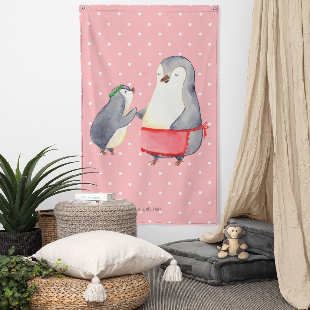 Wandteppich Pinguin mit Kind Wandbehang, Dekoration, Boho, Wandteppich, Wandtuch, Wanddeko, Tapisserie, Tapestry, Wandbild, Textil-Kunst, Schmuck-Wandbehang, Wand Deko, Kinderzimmer, Kinderzimmer Wand, Kinderzimmer Deko, Kinderzimmer Wanddeko, Familie, Vatertag, Muttertag, Bruder, Schwester, Mama, Papa, Oma, Opa, Geschenk, Mami, Mutti, Mutter, Geburststag