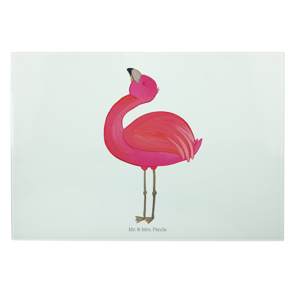 Glasschneidebrett Flamingo Stolz Glasschneidebrett, Schneidebrett, Frühstücksbrett, Küche, Flamingo, stolz, Freude, Selbstliebe, Selbstakzeptanz, Freundin, beste Freundin, Tochter, Mama, Schwester