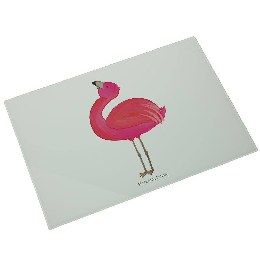 Glasschneidebrett Flamingo Stolz Glasschneidebrett, Schneidebrett, Frühstücksbrett, Küche, Flamingo, stolz, Freude, Selbstliebe, Selbstakzeptanz, Freundin, beste Freundin, Tochter, Mama, Schwester