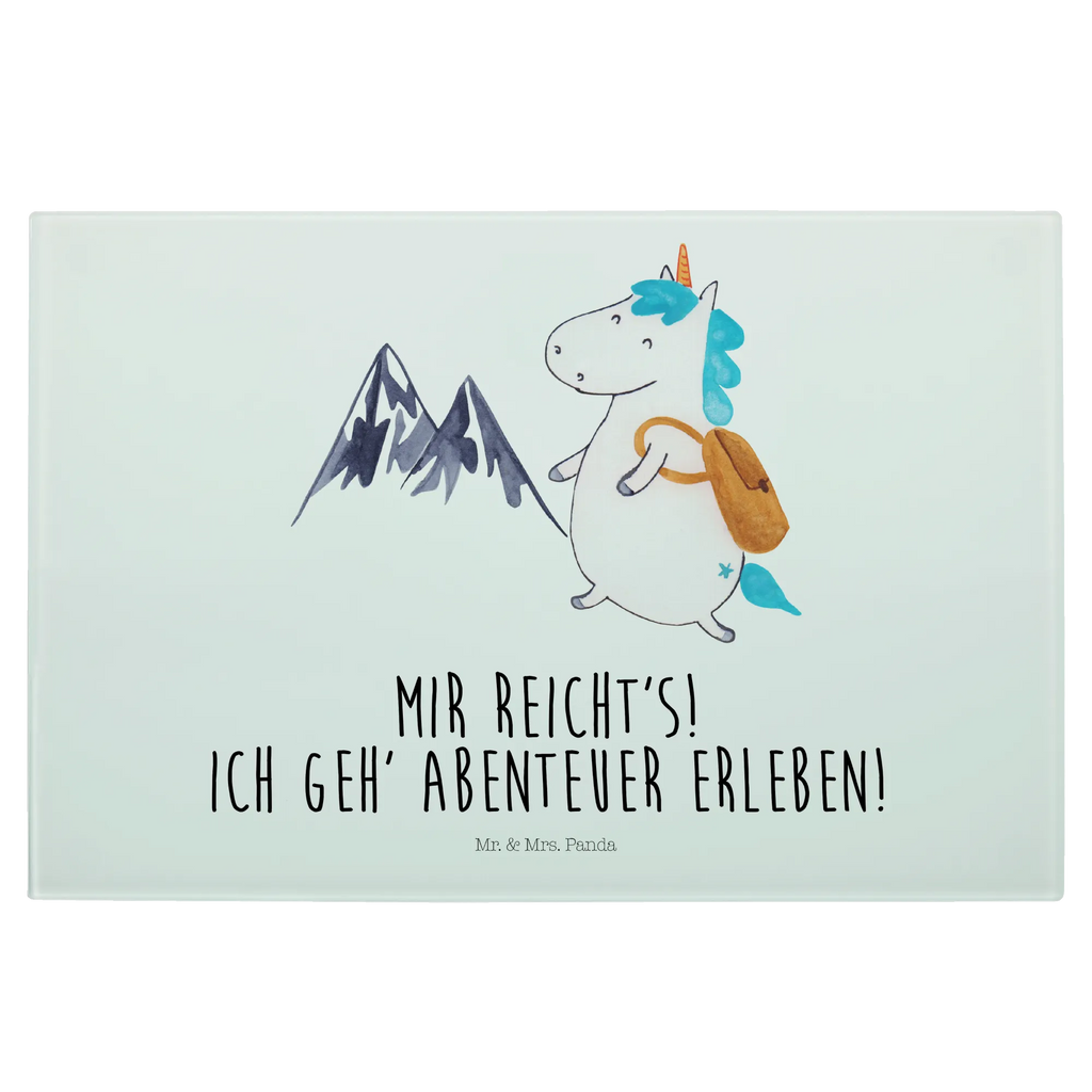 Glasschneidebrett Einhorn Bergsteiger Glasschneidebrett, Schneidebrett, Einhorn, Einhörner, Einhorn Deko, Unicorn, Bergsteiger, Abenteuer, Berge, Abenteurer, Weltenbummler, Weltreise, Reisen, Urlaub, Entdecker