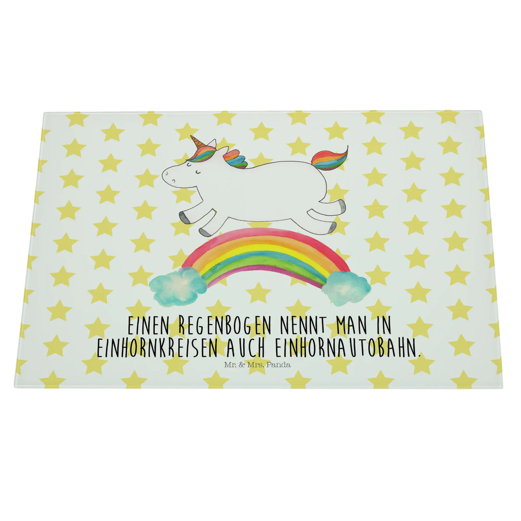 Glasschneidebrett Einhorn Regenbogen Glasschneidebrett, Schneidebrett, Einhorn, Einhörner, Einhorn Deko, Pegasus, Unicorn, Regenbogen, Glitzer, Einhornpower, Erwachsenwerden, Einhornautobahn