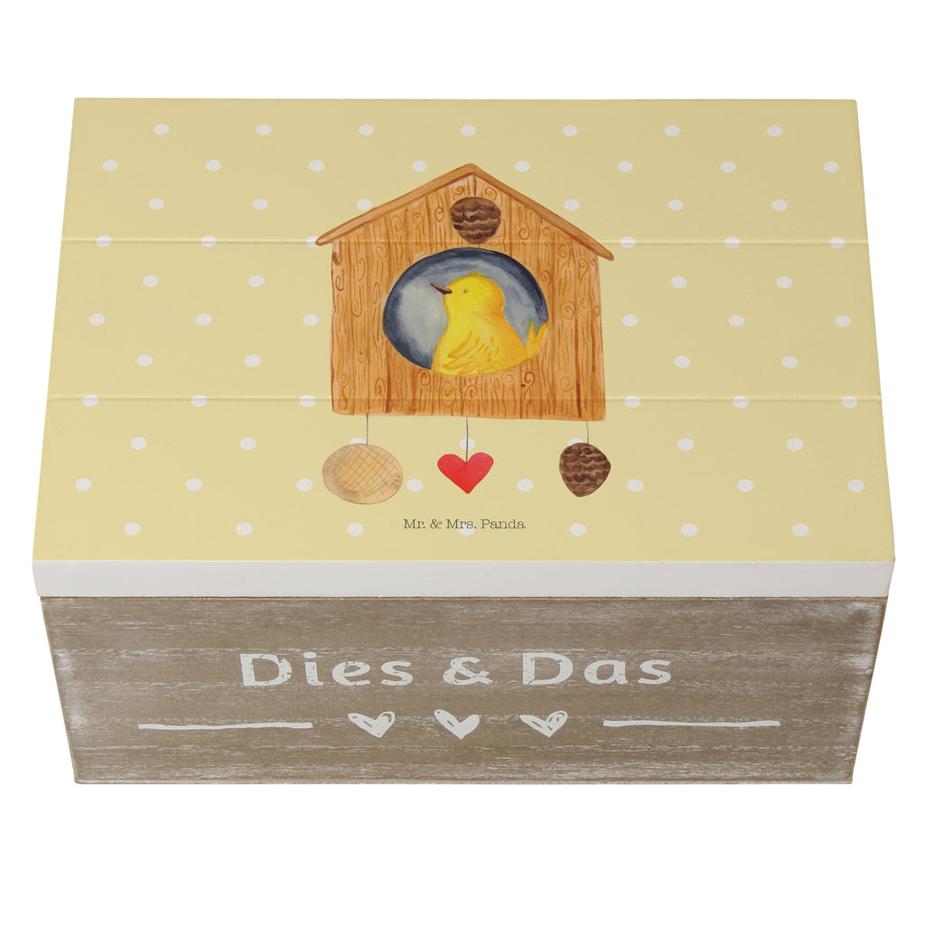 Holzkiste Vogel Haus Holzkiste, Kiste, Schatzkiste, Truhe, Schatulle, XXL, Erinnerungsbox, Erinnerungskiste, Dekokiste, Aufbewahrungsbox, Geschenkbox, Geschenkdose, Tiermotive, Gute Laune, lustige Sprüche, Tiere, Vogel, Vögel, Vogelhaus, Vogelhäuschen, Home sweet home, Zuhause, Nest, Eigenheim, Familie, Wohnung, Haus, unser Haus, Lieblingsort, Castle