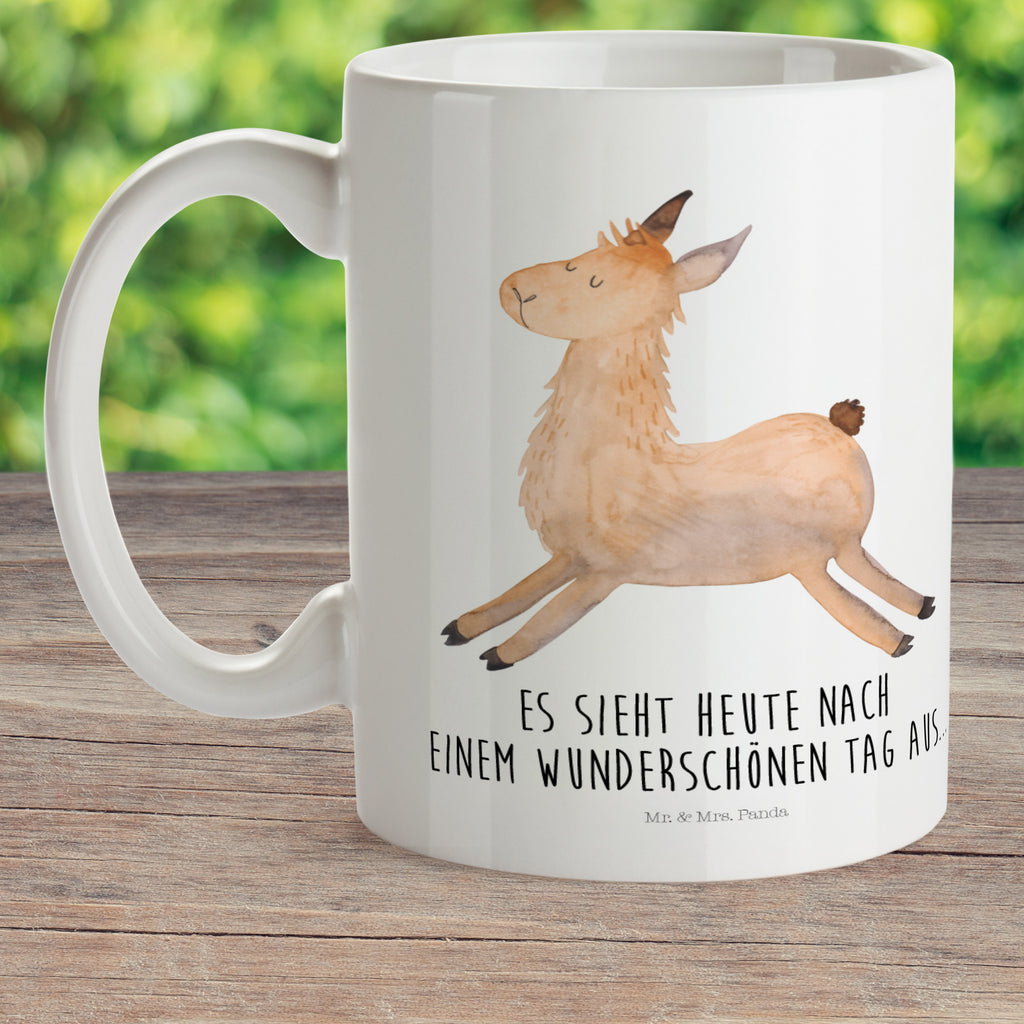 Kindertasse Lama springend Kindertasse, Kinder Tasse, Kunststoff Tasse, Kindergarten Tasse, Trinkbecher, Camping Becher, Kaffeetasse, Kunststoffbecher, Kindergartenbecher, Outdoorgeschirr, Kunststoffgeschirr, Reisebecher, Reisetasse, Kinderbecher, Bruchfeste Tasse, Bruchsichere Tasse, Plastik Tasse, Plastiktasse, Lama, Alpaka, Lamas, Lieblingstag, Happy day, fröhlich, Glück, Freundin, Liebeskummer, Neustart, guten Morgen, Start, Prüfung, Abitur