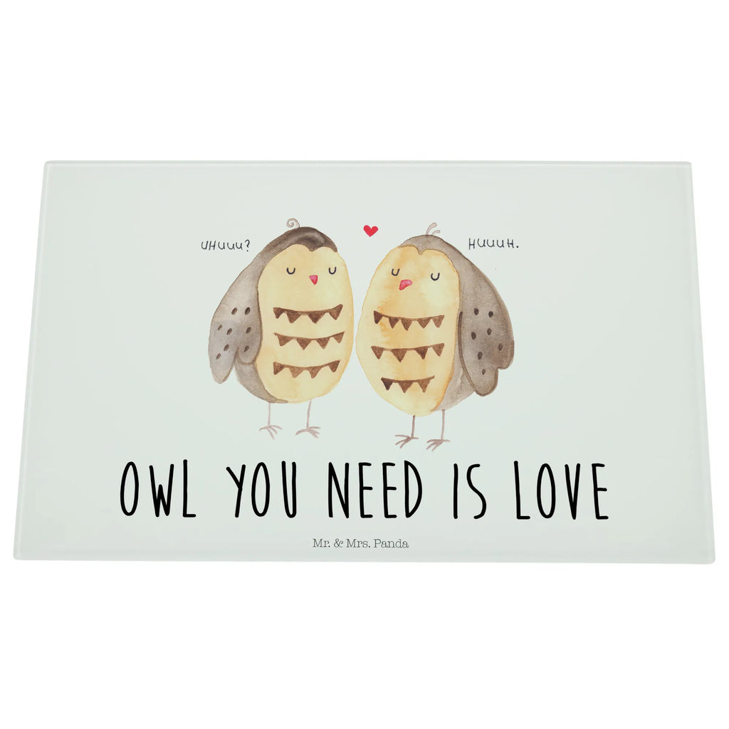 Glasschneidebrett Eulen Liebe Glasschneidebrett, Schneidebrett, Eule, Eule Deko, Liebe, Hochzeit Spruch, Owl, All you need is love, Liebe Spruch, Freundin Geschenk, Freund, Wortspiel lustig