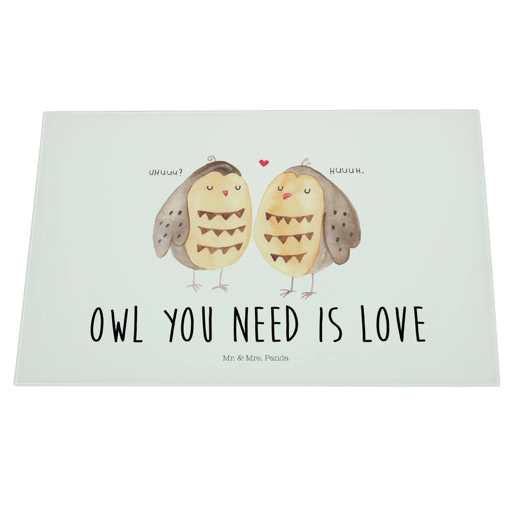 Glasschneidebrett Eulen Liebe Glasschneidebrett, Schneidebrett, Eule, Eule Deko, Liebe, Hochzeit Spruch, Owl, All you need is love, Liebe Spruch, Freundin Geschenk, Freund, Wortspiel lustig