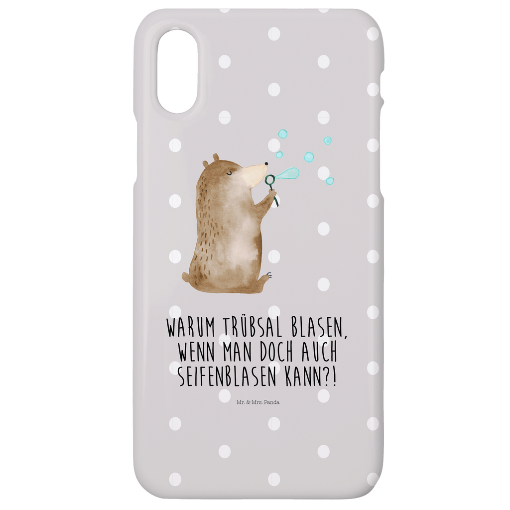 Handyhülle Bär Seifenblasen Handyhülle, Handycover, Cover, Handy, Hülle, Iphone 10, Iphone X, Bär, Teddy, Teddybär, Seifenblasen Bär Lustig Sein Glücklich Traurig Happy