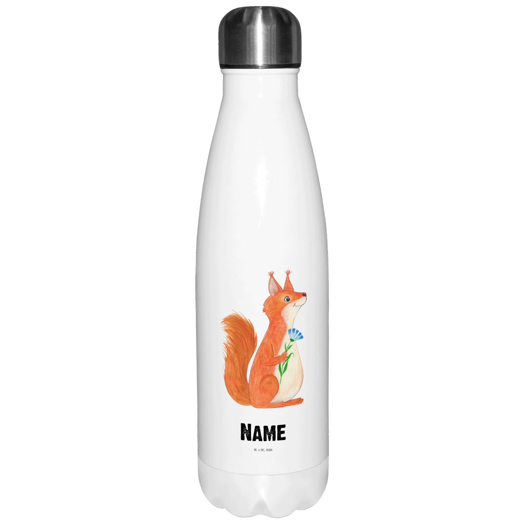 Personalisierte Thermosflasche Eichhörnchen Blume Personalisierte Isolierflasche, Personalisierte Thermoflasche, Personalisierte Trinkflasche, Trinkflasche Mit Namen, Wunschname, Bedrucken, Namensflasche, Tiermotive, Gute Laune, lustige Sprüche, Tiere, Eichhörnchen, Eichhorn, Spruch positiv, Lachen, Spaß, Motivation Sprüche, Motivation Bilder, glücklich Spruch, Spruch Deko