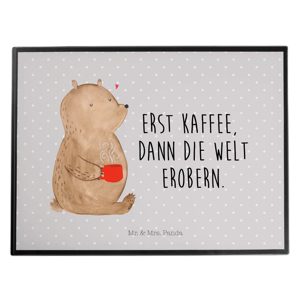 Schreibtischunterlage Bär Kaffee Schreibunterlage, Schreibtischauflage, Bürobedarf, Büroartikel, Schreibwaren, Schreibtisch Unterlagen, Schreibtischunterlage Groß, Bär, Teddy, Teddybär, Kaffee, Coffee, Bären, guten Morgen, Morgenroutine, Welt erobern, Welt retten, Motivation