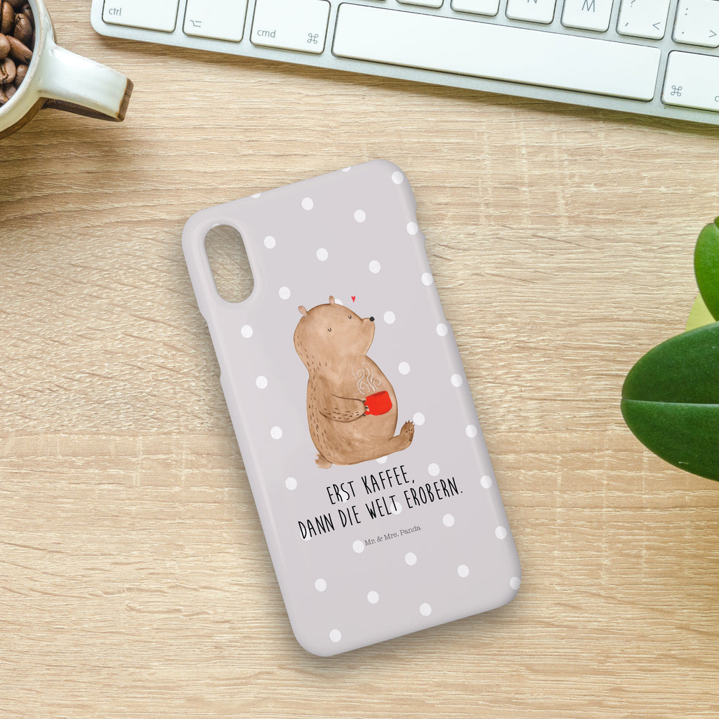 Handyhülle Bär Kaffee Handyhülle, Handycover, Cover, Handy, Hülle, Iphone 10, Iphone X, Bär, Teddy, Teddybär, Kaffee, Coffee, Bären, guten Morgen, Morgenroutine, Welt erobern, Welt retten, Motivation