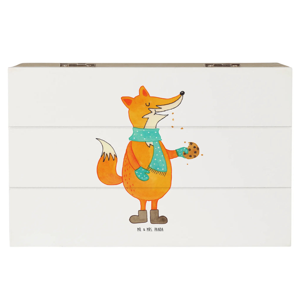 Holzkiste Fuchs Keks Holzkiste, Kiste, Schatzkiste, Truhe, Schatulle, XXL, Erinnerungsbox, Erinnerungskiste, Dekokiste, Aufbewahrungsbox, Geschenkbox, Geschenkdose, Fuchs, Füchse, Backen Spruch, Kekse, Winter, Weihnachtszeit, Plätzchen, Liebe, Küche Deko