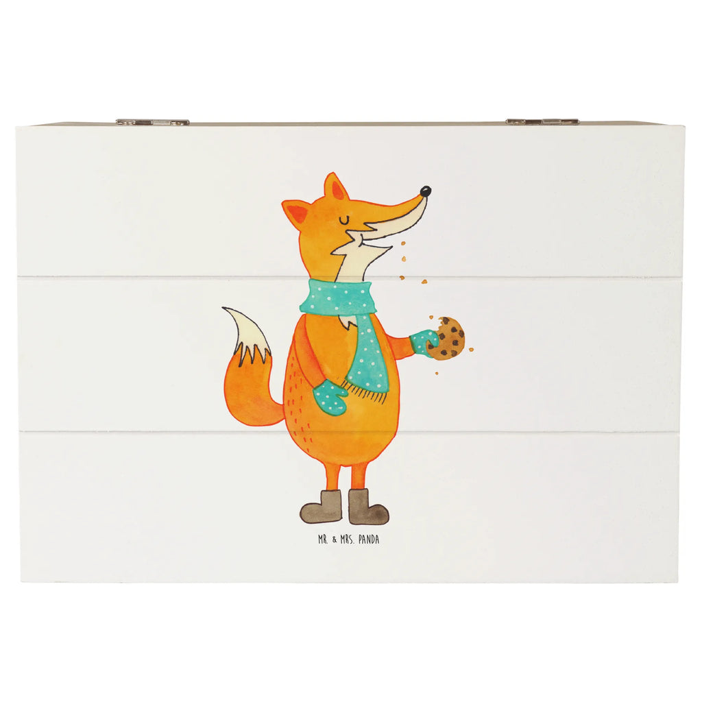 Holzkiste Fuchs Keks Holzkiste, Kiste, Schatzkiste, Truhe, Schatulle, XXL, Erinnerungsbox, Erinnerungskiste, Dekokiste, Aufbewahrungsbox, Geschenkbox, Geschenkdose, Fuchs, Füchse, Backen Spruch, Kekse, Winter, Weihnachtszeit, Plätzchen, Liebe, Küche Deko