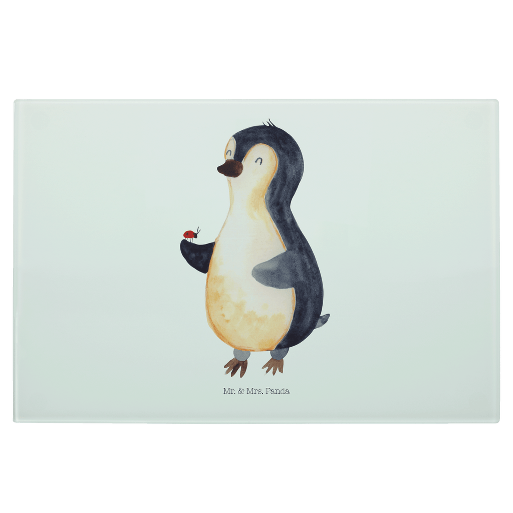 Glasschneidebrett Pinguin Marienkäfer Glasschneidebrett, Schneidebrett, Pinguin, Pinguine, Marienkäfer, Liebe, Wunder, Glück, Freude, Lebensfreude