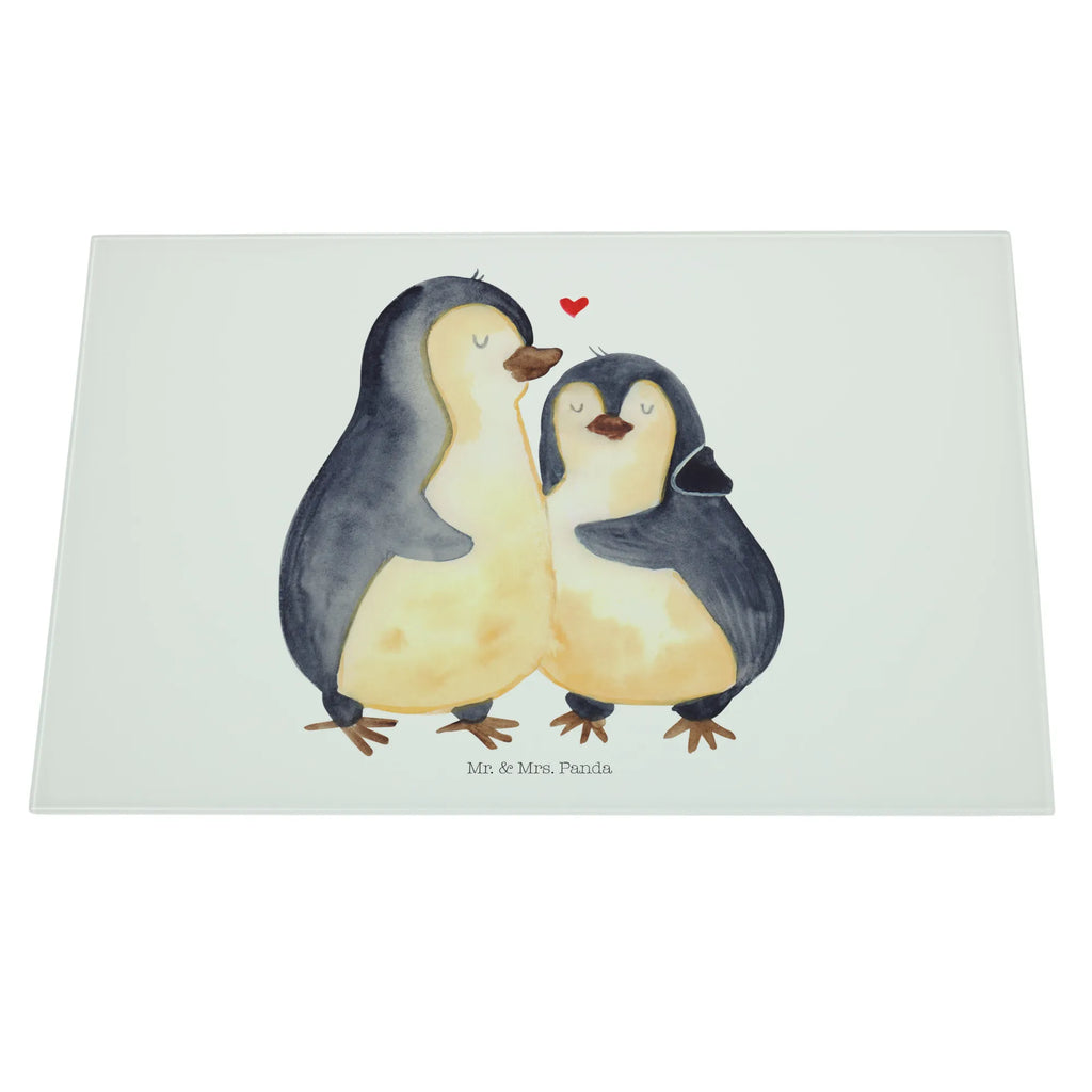 Glasschneidebrett Pinguin umarmen Glasschneidebrett, Schneidebrett, Pinguin, Liebe, Liebespaar, Liebesbeweis, Liebesgeschenk, Verlobung, Jahrestag, Hochzeitstag, Hochzeit, Hochzeitsgeschenk