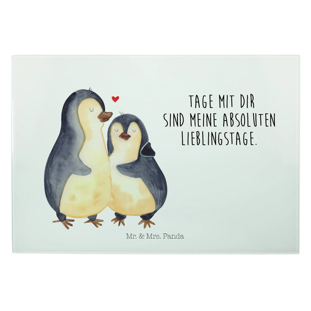 Glasschneidebrett Pinguin umarmen Glasschneidebrett, Schneidebrett, Pinguin, Liebe, Liebespaar, Liebesbeweis, Liebesgeschenk, Verlobung, Jahrestag, Hochzeitstag, Hochzeit, Hochzeitsgeschenk