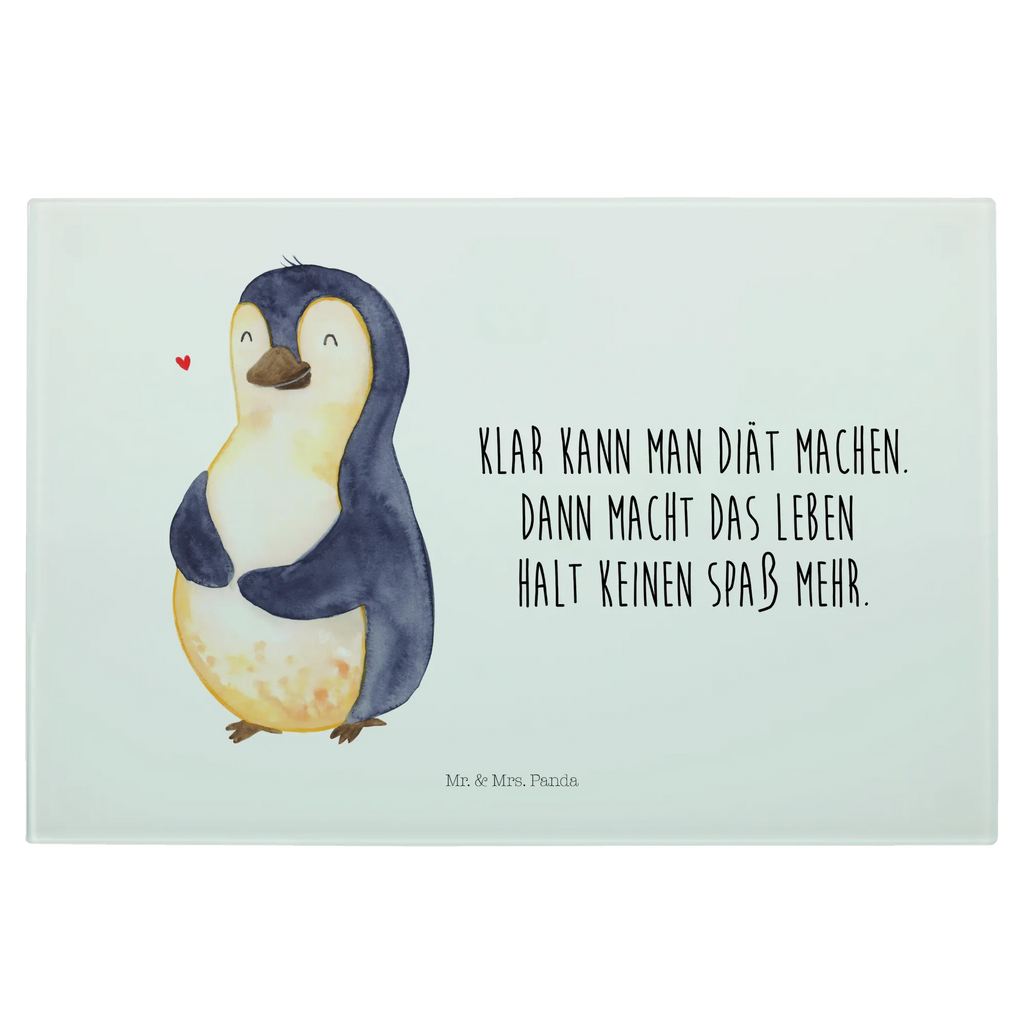 Glasschneidebrett Pinguin Diät Glasschneidebrett, Schneidebrett, Pinguin, Pinguine, Diät, Abnehmen, Abspecken, Gewicht, Motivation, Selbstliebe, Körperliebe, Selbstrespekt