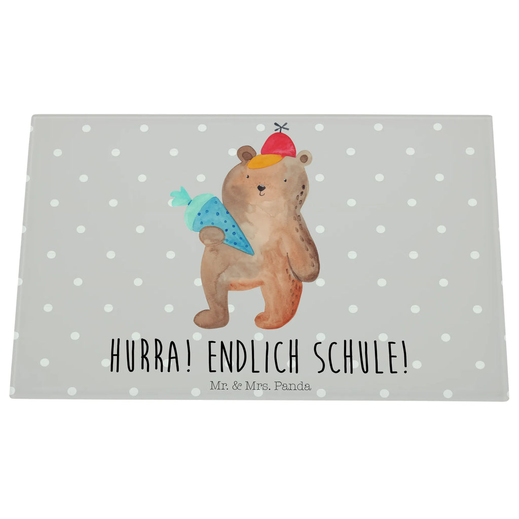 Glasschneidebrett Bär Schultüte Glasschneidebrett, Schneidebrett, Bär, Teddy, Teddybär, Bär Motiv, Schultüte, Erster Schultag Geschenk, Einschulung Geschenk, Schule Geschenk, Grundschule, Schulanfang, Schulbeginn