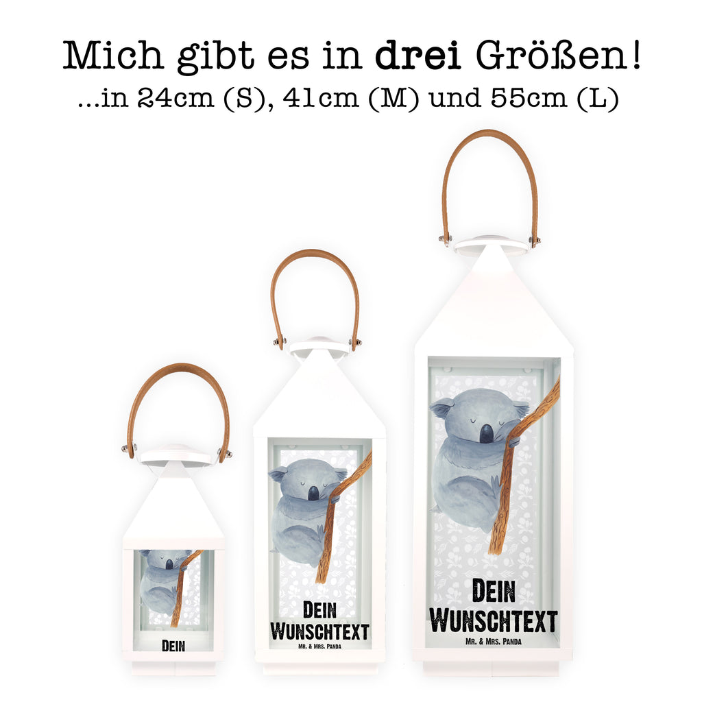 Personalisierte Deko Laterne Koalabär Gartenlampe, Gartenleuchte, Gartendekoration, Gartenlicht, Laterne kleine Laternen, XXL Laternen, Laterne groß, Tiermotive, Gute Laune, lustige Sprüche, Tiere, Koala, träumen, Traum, schlafen, Schlafzimmer, Traumland, Bär, Koalabär