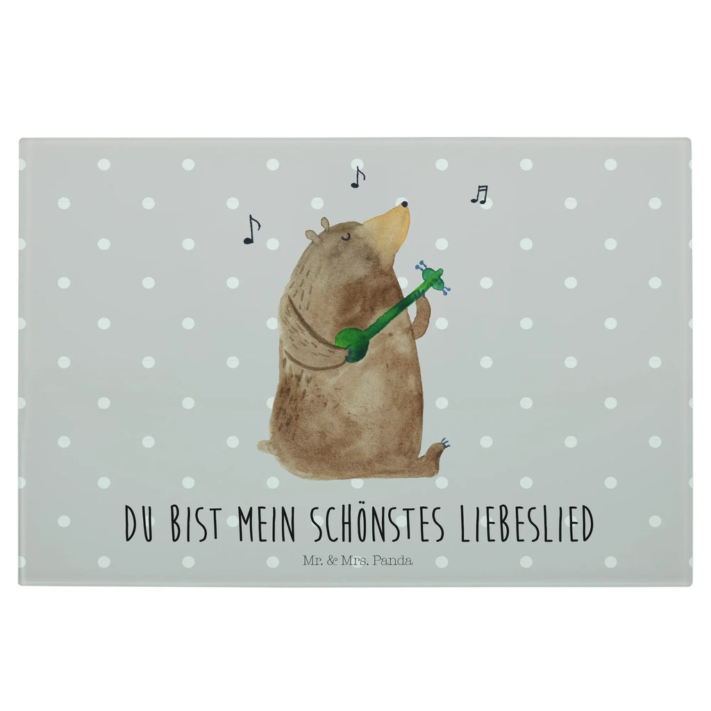 Glasschneidebrett Bär Lied Glasschneidebrett, Schneidebrett, Bär, Teddy, Teddybär, Bärchen, Bear, Liebeslied, Lied, Song, Valentinstag, Valentine, Geschenk, Partner, Liebe, Freundin, Frau, Herz, Spruch