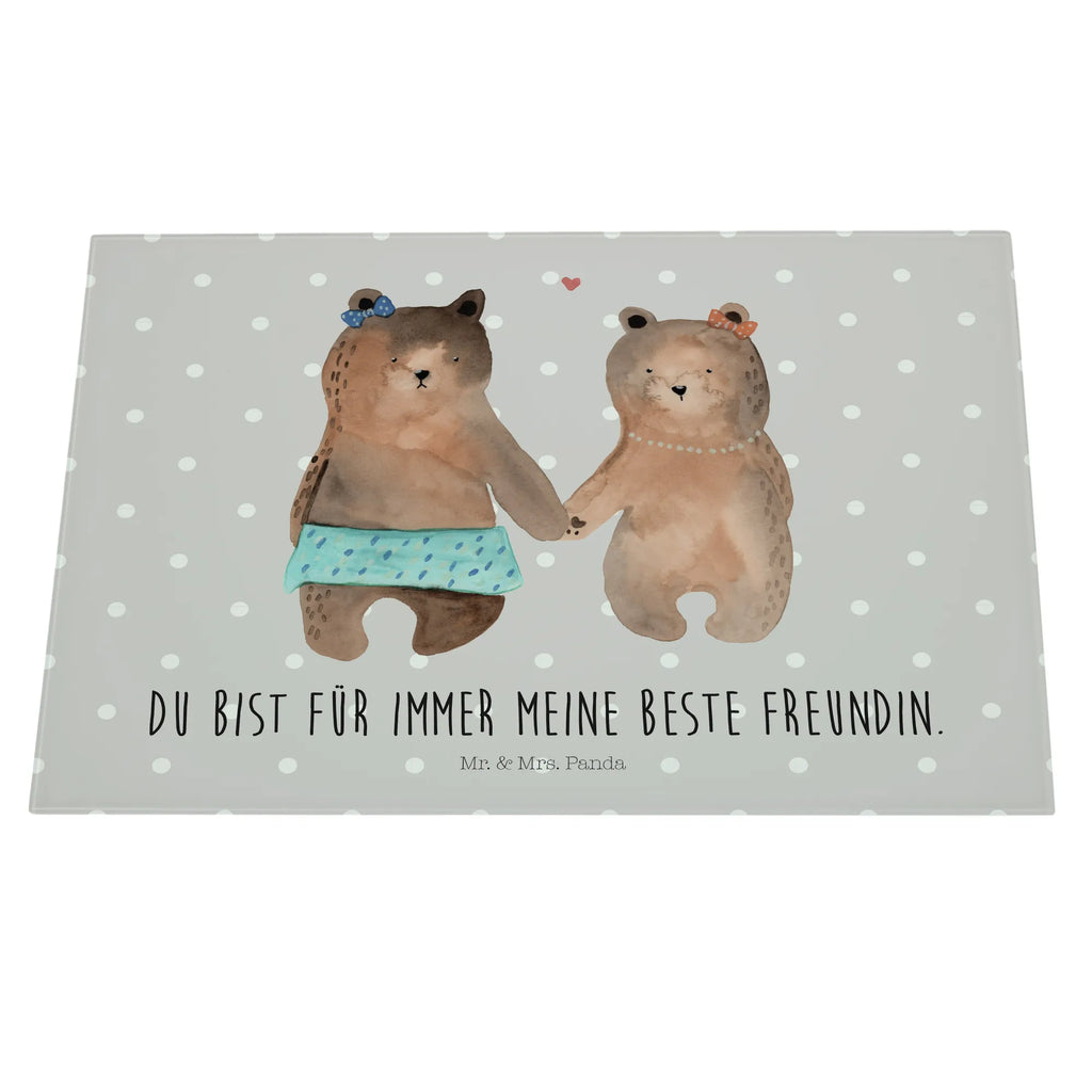 Glasschneidebrett Bär Freundin Glasschneidebrett, Schneidebrett, Bär, Teddy, Teddybär, Bär Freundin Beste Freund Liebe Liebesbeweis Verliebt Kumpel Kumpeliene