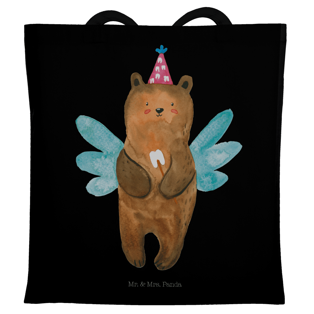 Tragetasche Bär Zahnfee Beuteltasche, Beutel, Einkaufstasche, Jutebeutel, Stoffbeutel, Tasche, Shopper, Umhängetasche, Strandtasche, Schultertasche, Stofftasche, Tragetasche, Badetasche, Jutetasche, Einkaufstüte, Laptoptasche, Bär, Teddy, Teddybär, Zahnfee, Fee, Milchzahn, Erster Zahn