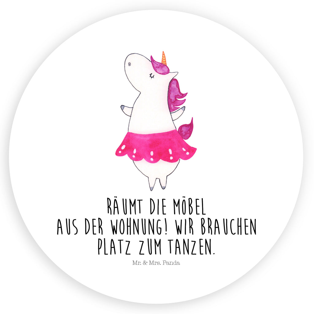 Rund Aufkleber Einhorn Ballerina Sticker, Aufkleber, Etikett, Einhorn, Einhörner, Einhorn Deko, Pegasus, Unicorn, Tanzen, Ballerina, Party, Wohnung, Spaß, Feiern, Geburtstag, Tänzerin, Lebenslust, Lebensfreude