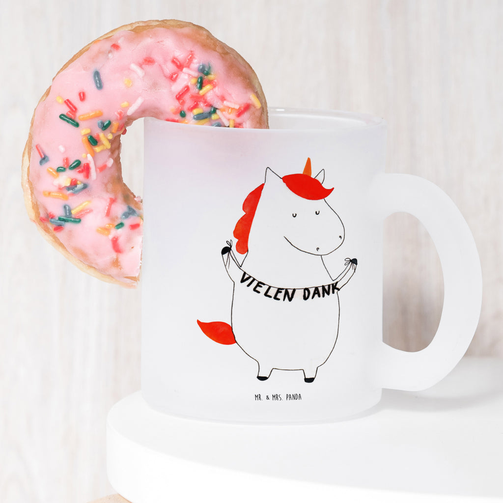 Teetasse Einhorn Vielen Dank Teetasse, Teeglas, Teebecher, Tasse mit Henkel, Tasse, Glas Teetasse, Teetasse aus Glas, Einhorn, Einhörner, Einhorn Deko, Pegasus, Unicorn, Danke, vielen Dank, Dankeschön, Danksagung