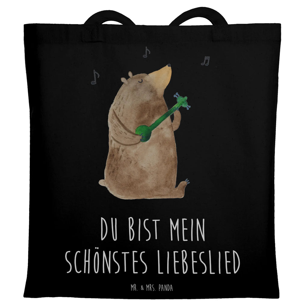 Tragetasche Bär Lied Beuteltasche, Beutel, Einkaufstasche, Jutebeutel, Stoffbeutel, Tasche, Shopper, Umhängetasche, Strandtasche, Schultertasche, Stofftasche, Tragetasche, Badetasche, Jutetasche, Einkaufstüte, Laptoptasche, Bär, Teddy, Teddybär, Bärchen, Bear, Liebeslied, Lied, Song, Valentinstag, Valentine, Geschenk, Partner, Liebe, Freundin, Frau, Herz, Spruch