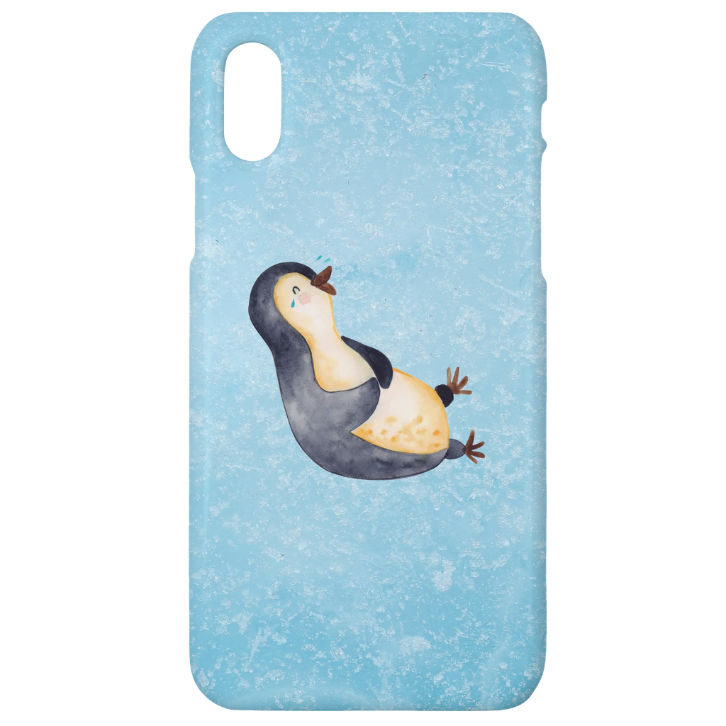 Handyhülle Pinguin Lachen Handyhülle, Handycover, Cover, Handy, Hülle, Iphone 10, Iphone X, Pinguin, Pinguine, lustiger Spruch, Optimismus, Fröhlich, Lachen, Humor, Fröhlichkeit